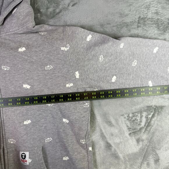 Aape by A Bathing Ape Logo Badge Full Zip Hoodie Men's Large - Picture 11 of 12